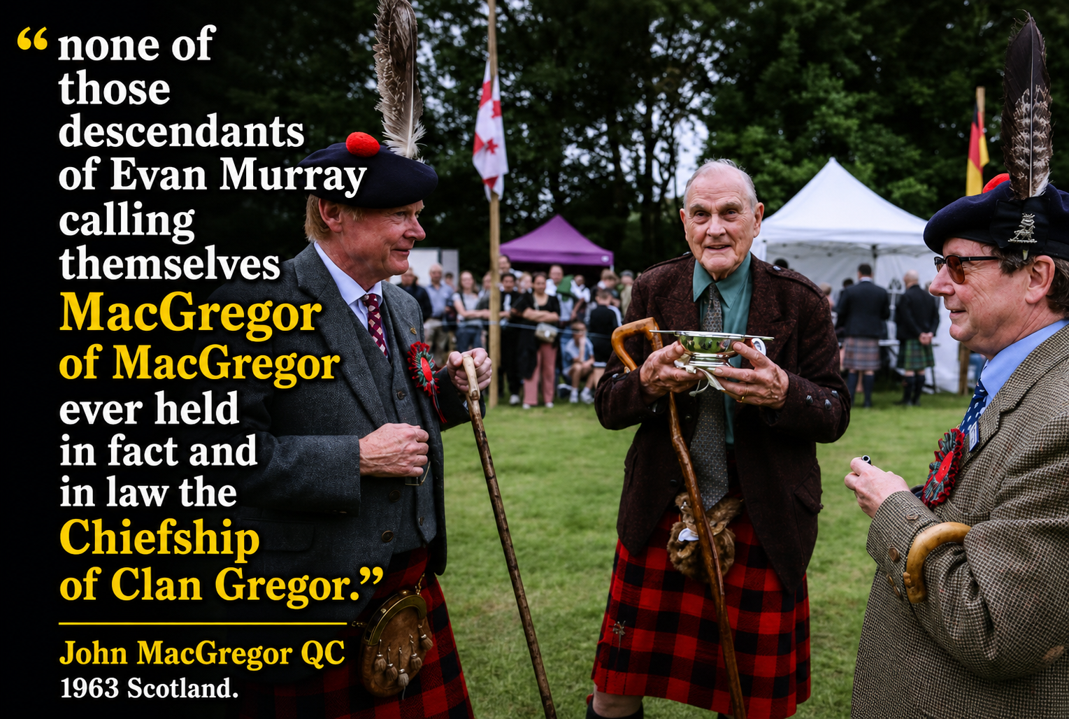 User-supplied quotation poster 9: white and yellow lettering beside three people at an outdoor gathering; quotation and attribution as presented in the artwork.